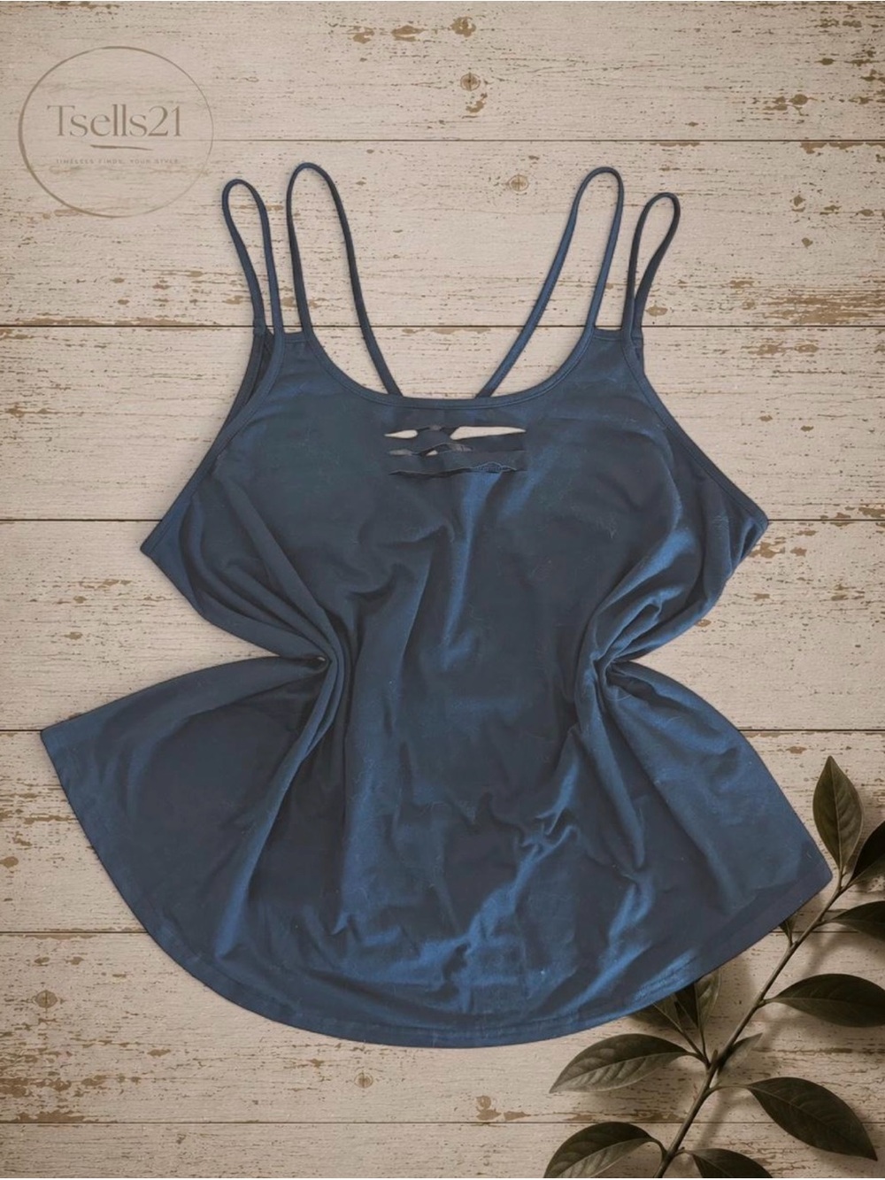 Chic Black Activewear Strappy Tank Top - Size XXL